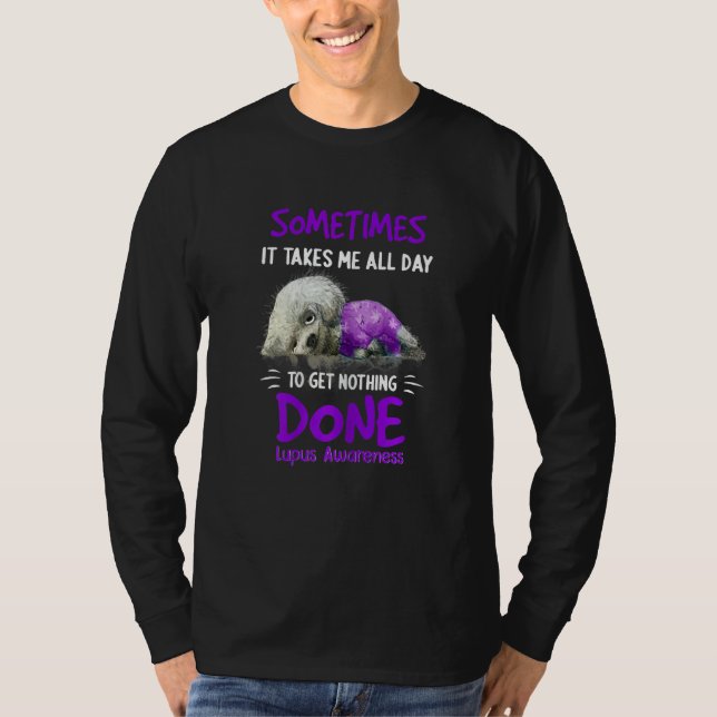 Camiseta Lupus Awareness Ribbon Your Battle My Battle Dog (Anverso)