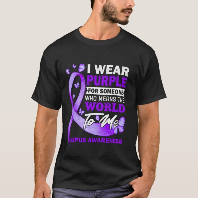 Camiseta Lupus Awareness SLE Purple Ribbon (Anverso)