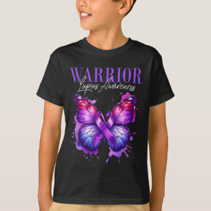 Camiseta Lupus Awareness Warrier Survivor Morple Butterflie