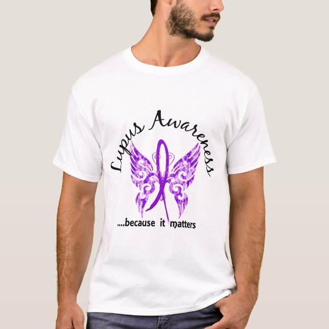 Camiseta Lupus de la mariposa 6,1 del tatuaje del Grunge (Anverso)