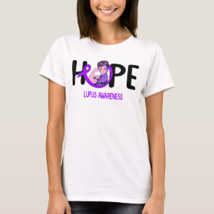 Camiseta lupus guerrero esperanza cinta púrpura