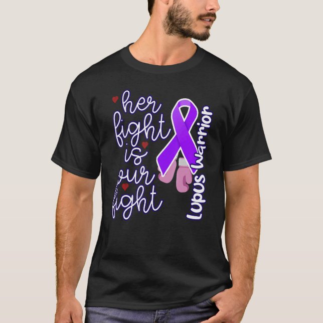 Camiseta Lupus Guerrero Su Lucha Es Nuestro Lupus Púrpura (Anverso)