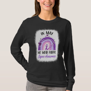 Camiseta Lupus Rainbow En Mayo Usamos Lupus Awarenes Púrpur