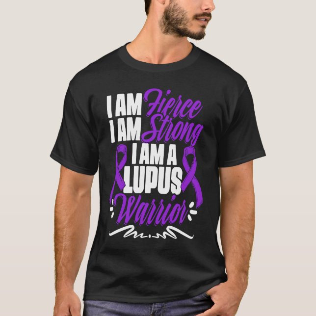 Camiseta Lupus Warrior  Lupus Purple Ribbon Lupus Awareness (Anverso)