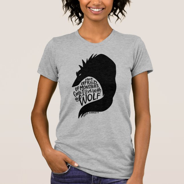 Camiseta Lupus Warrior T-Shirt – Hand-Lettered Wolf Quote (Anverso)