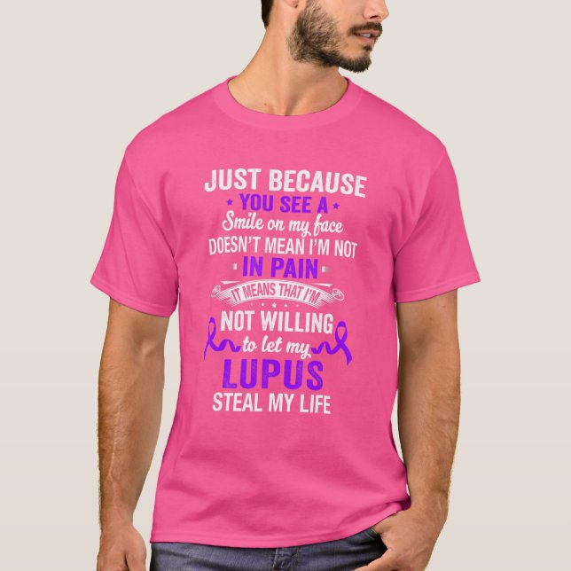 Camiseta Lupus Warrior Tees Lupus Awareness Mes (Anverso)