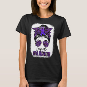 Camiseta Lupus Womens Messy Bun Ribbon Leopard Blea