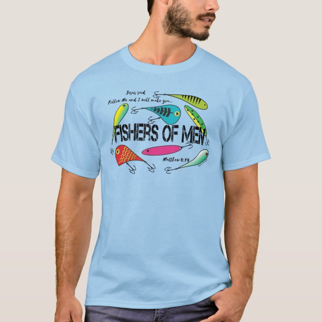 Camiseta Lures coloridas | Pescadores de Camisas Cristianas (Anverso)