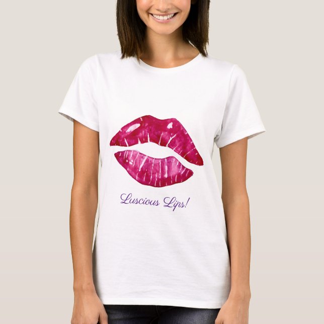 Camiseta Luscious Lips Design Ladies T-shirt (Anverso)