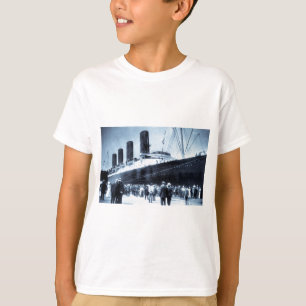Camiseta Lusitania atracado en tono del azul de New York