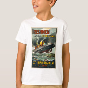 Camiseta Lusitania Poster Vintage (Reclutamiento irlandés)