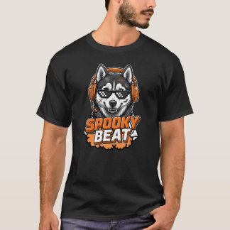 Camiseta Lusky divertido de Halloween Ritmo espeluznante DJ
