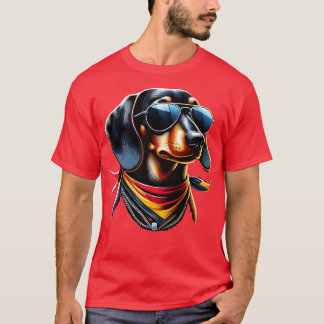 Camiseta Lustiger Dackel mit Flagge Deutschland Witzig Guay