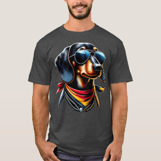 Camiseta Lustiger Dackel mit Flagge Deutschland Witzig Guay