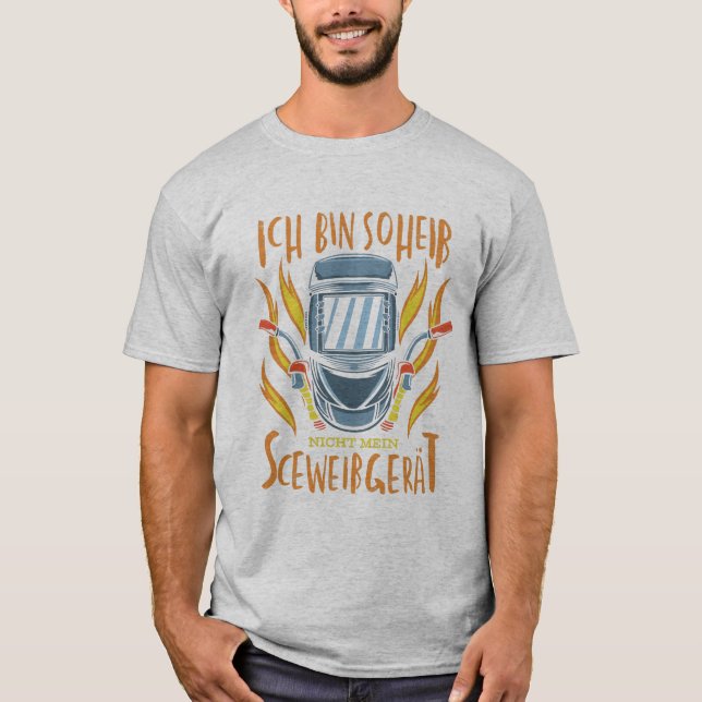 Camiseta lustiger ICH BIN SO HEIß NICH MEIN SCHWEIßGERÄT (Anverso)