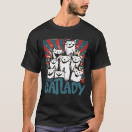 Camiseta Lustiger Katzen Liebe Cartoon [00333]
