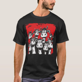 Camiseta Lustiger Kuh Liebe Cartoon [00332]