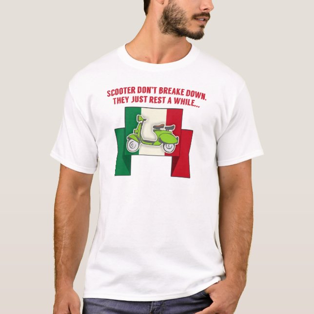 Camiseta Lustiges Roller Dont break down mit Italien Flagge (Anverso)