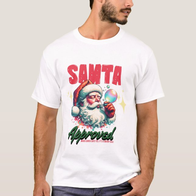 Camiseta 🎅 Lustiges Weihnachts-Shirt – Santa Approved –  (Anverso)