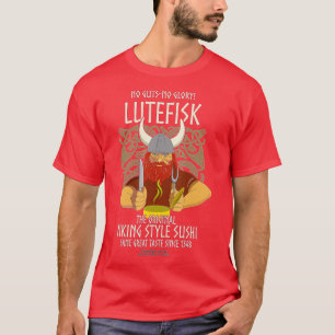 Camiseta Lutefisk Diseño Viking Original Sushi Funny Lutefi