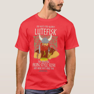 Camiseta Lutefisk Diseño Viking Original Sushi Funny Lutefi