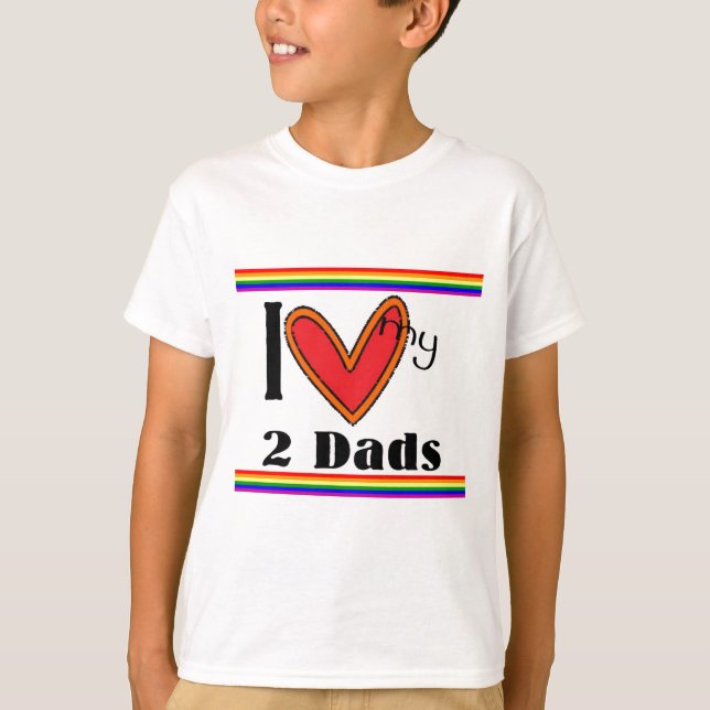 Camiseta Luv I mis 2 papás (Anverso)