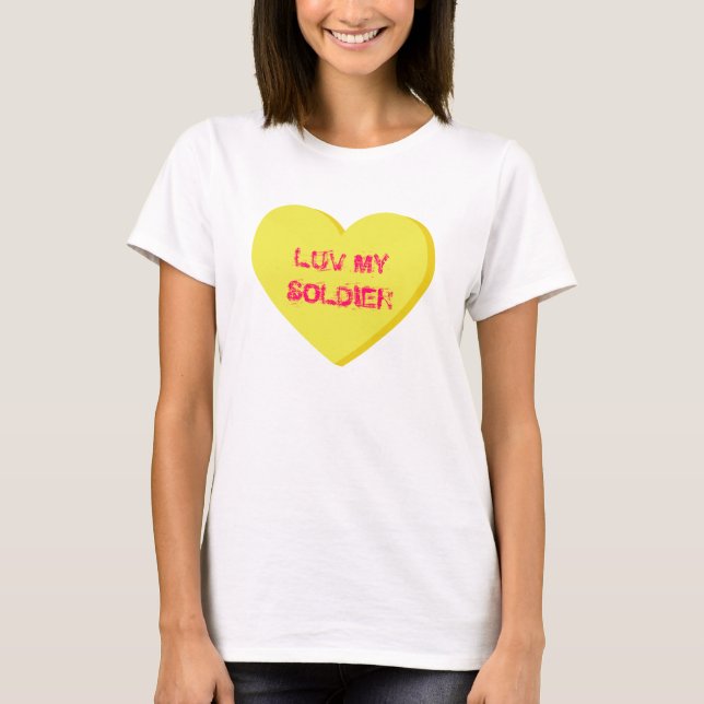 Camiseta LUV MY SOLDIER Heart T-Shirt (Anverso)