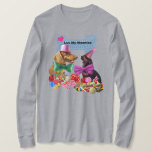 Camiseta Luv My Weenies Ladies Larga manga TShirt