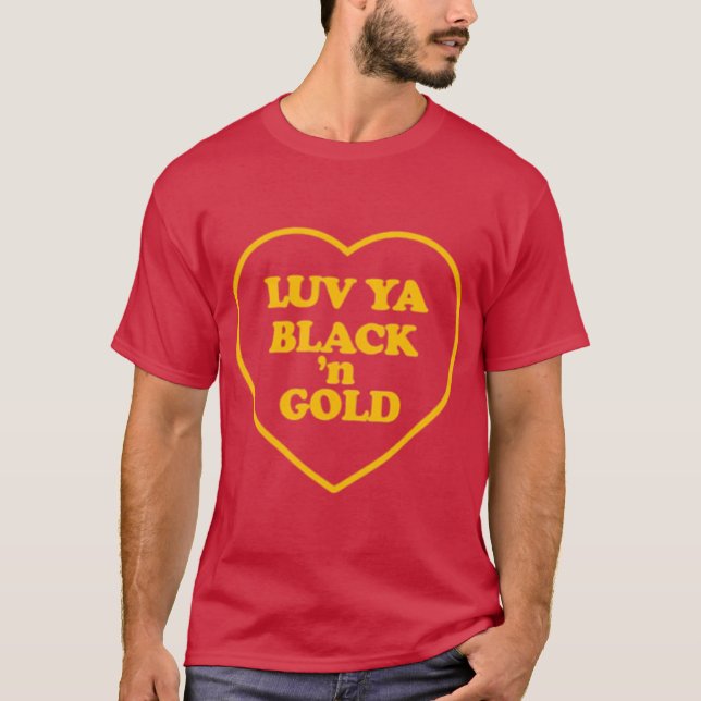 Camiseta Luv Ya Black 'n Gold (Anverso)