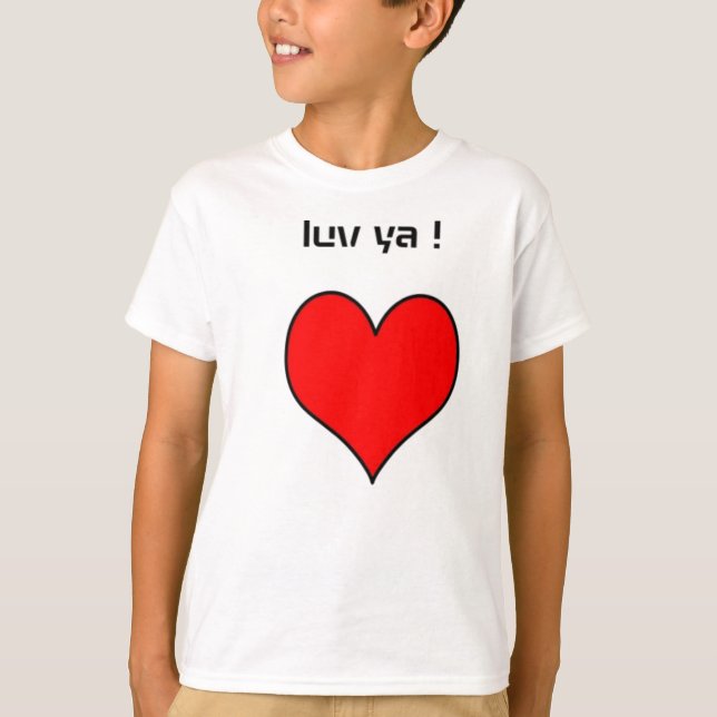 CAMISETA "¡LUV YA!" CORAZÓN (Anverso)