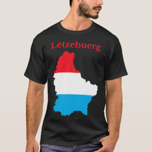 Camiseta Luxembourg Map Design Luxembourger
