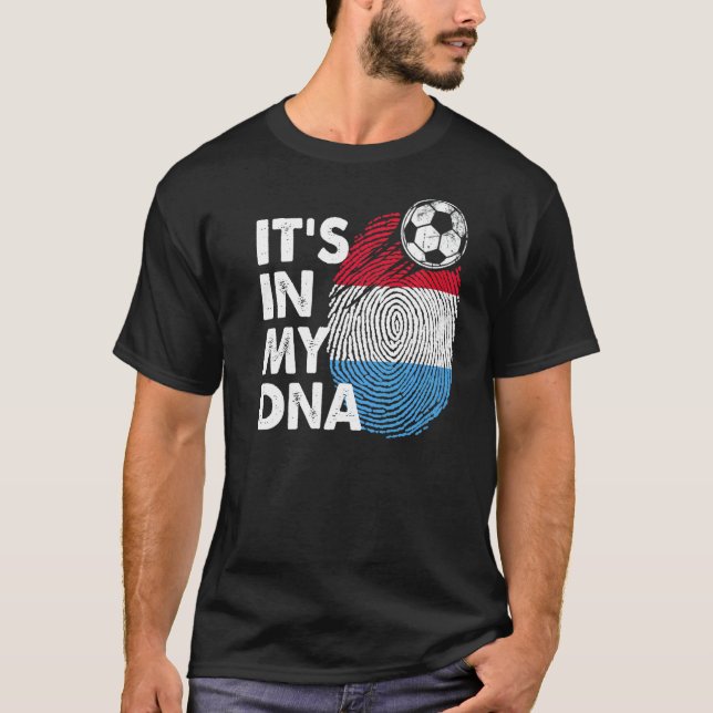 Camiseta Luxemburgo En Mi Dna Luxembourg Flag Team Luxembou (Anverso)