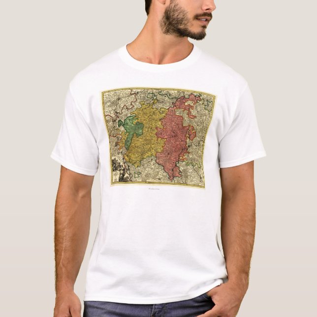 Camiseta Luxemburgo MapLuxembourg panorámico (Anverso)