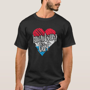 Camiseta Luxemburgo Para El Chica Bandera Del Corazón De Lu