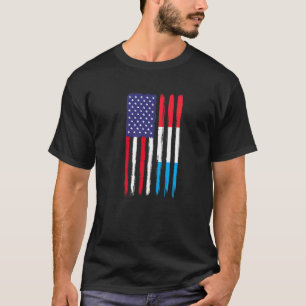 Camiseta Luxemburgo Roots Media Bandera Americana Patriótic