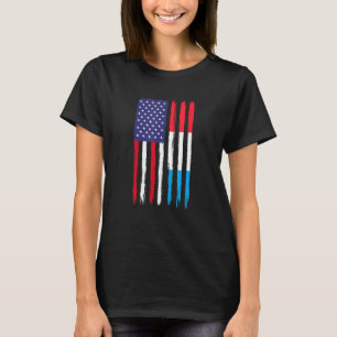 Camiseta Luxemburgo Roots Media Bandera Americana Patriótic