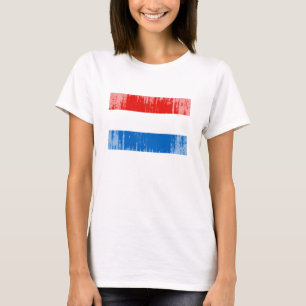 Camiseta Luxemburgo señala por medio de una bandera