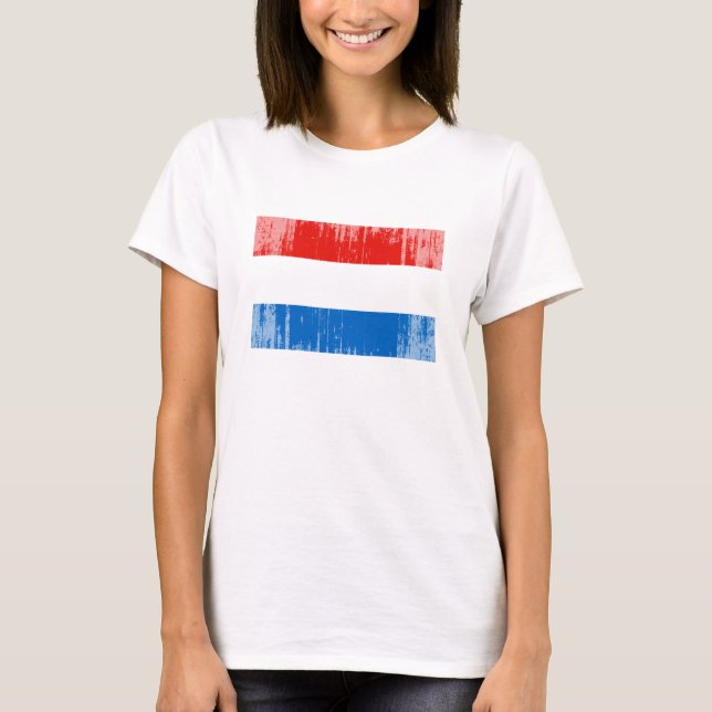 Camiseta Luxemburgo señala por medio de una bandera (Anverso)