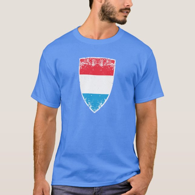 Camiseta Luxemburgo señala por medio de una bandera (Anverso)