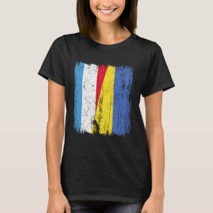 Camiseta Luxemburgo Ucrania Media Bandera Luxemburgués Ucra