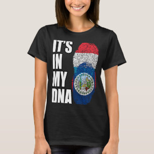 Camiseta Luxemburgo Y Belice Mezcla De Bandera Del Patrimon