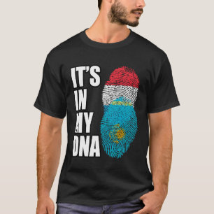 Camiseta Luxemburgo Y Kazajistán Mezclan Bandera Del Patrim