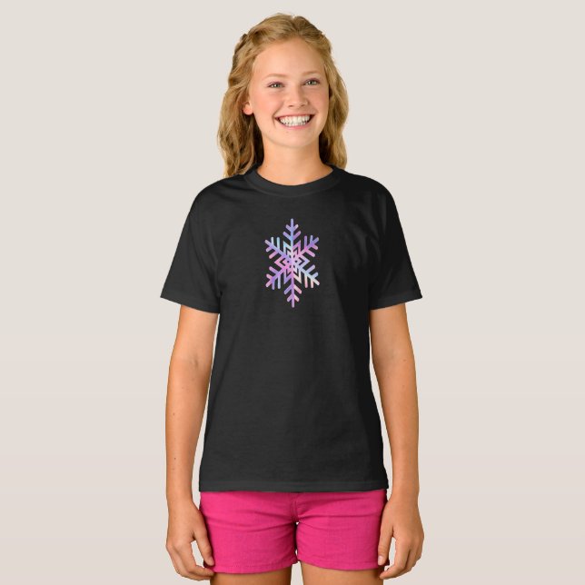 Camiseta Luxury Holographic Snowflake Christmas Collection (Anverso completo)