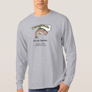 Camiseta Luz de apertura de trucha del lago personalizado/f