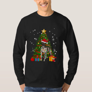 Camiseta Luz de árbol navideño sin pelo estadounidense