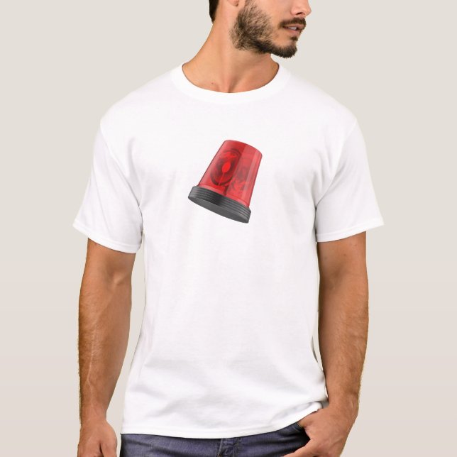 Camiseta Luz de baliza de emergencia giratoria roja (Anverso)