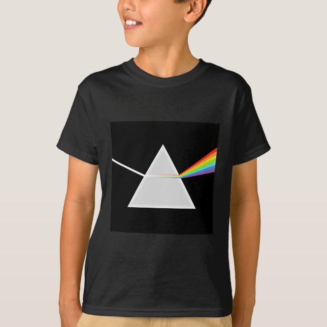 Camiseta Luz de dispersión de la prisma en ROYGBIV (Anverso)