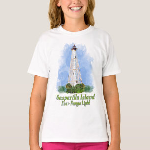 Camiseta Luz de la cadena trasera de la isla Gasparilla - F