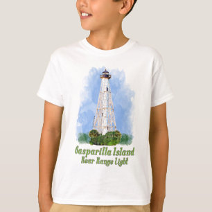 Camiseta Luz de la cadena trasera de la isla Gasparilla - F