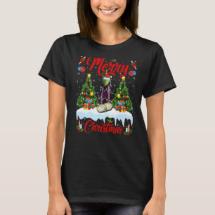 Camiseta Luz de la fruta de la berenjena Navidad Árbol Sant